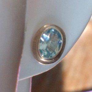 Sundance Sterling Silver Faceted Blue Topaz Stud Earrings